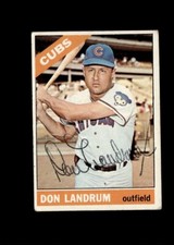 Don Landrum 1966 Topps Cubs authentic autographed card