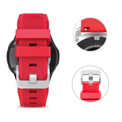 Silikon Ersatz Uhrenarmband für Samsung Gear S3 Classic/Frontier 22 mm - Bild 35 von 50