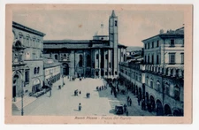 A4 POSTCARD ASCOLI PICENO PIAZZA DEL PUEBLO ANIMATED TRAVELLED 1942