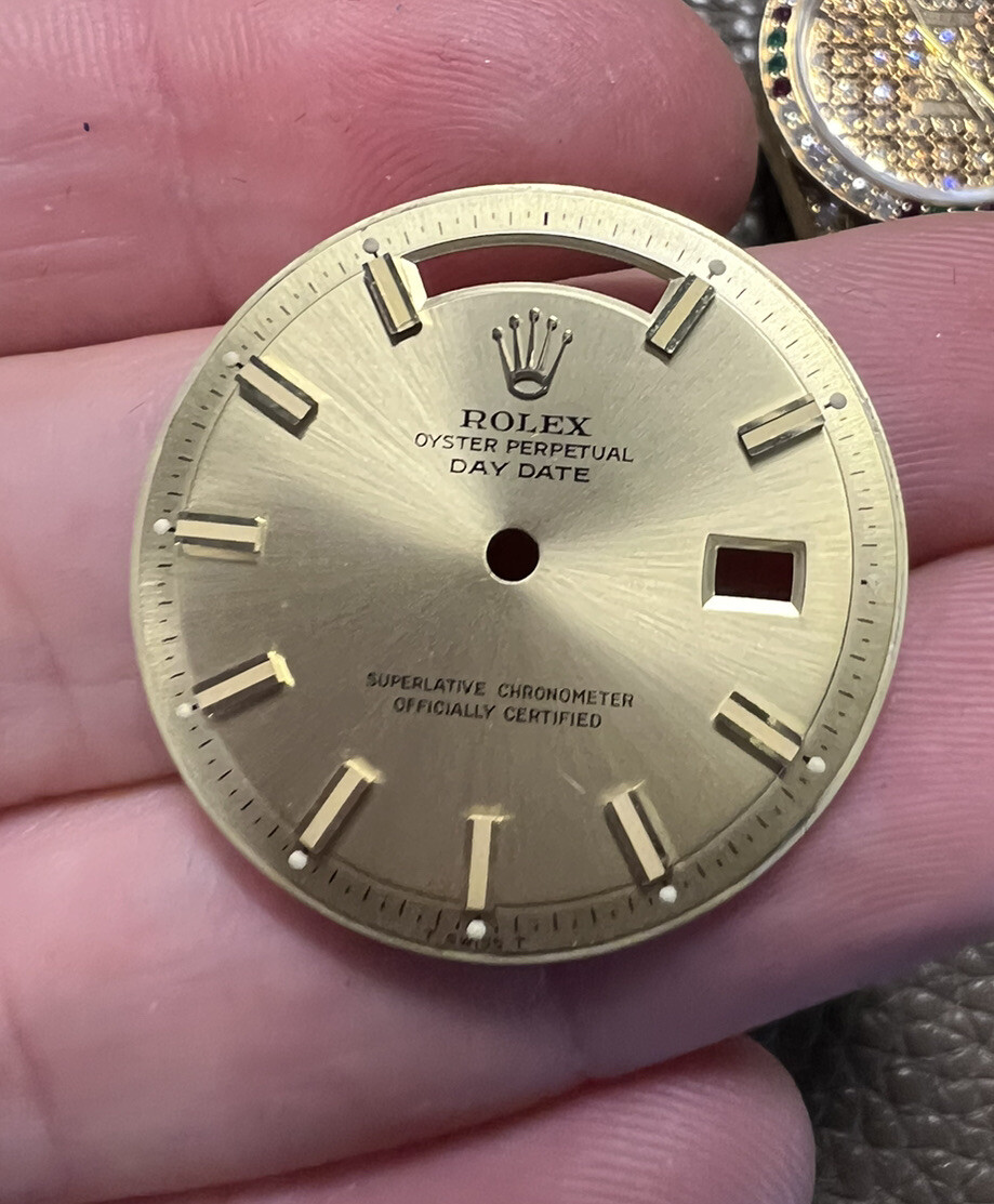 Rolex Champagne Wide Boy Day Date Dial for Vintage President Watch