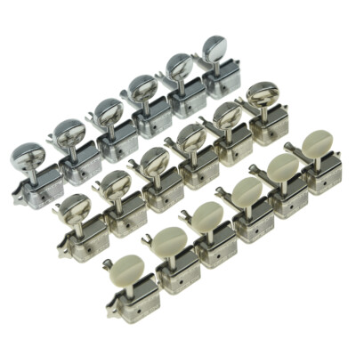 Wilkinson Deluxe 6 Inline Vintage Guitar Tuners w/ Split Post for Strat/Tele
