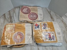 Lot 3 VTG Creative Circle Kits 0917 Calico, 1773 Amish, 1333 Sitting Pretty