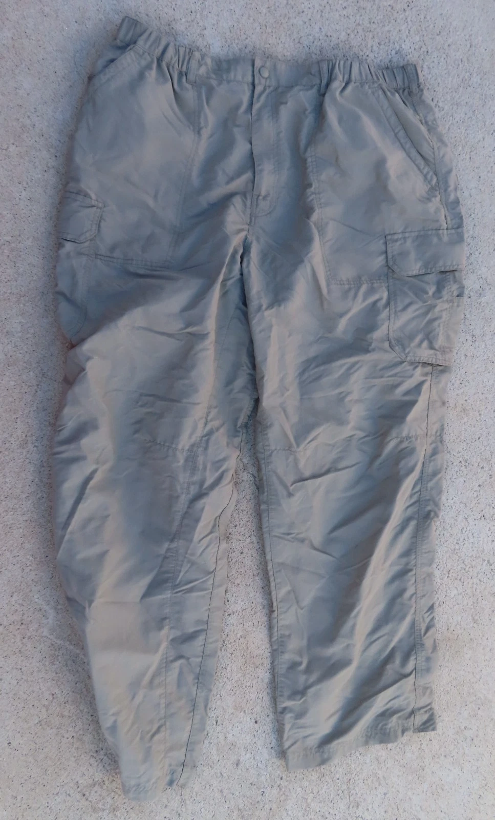 REI Co-Op Hiking Nylon Cargo Camping UPF 50+ Pants Size XXL 32L light olive