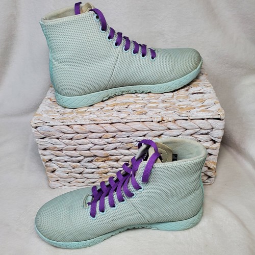 NoBull Outwork Training Sneakers Shoe Light Teal Super Mesh High Top Size 8.5 W - Picture 2 of 7