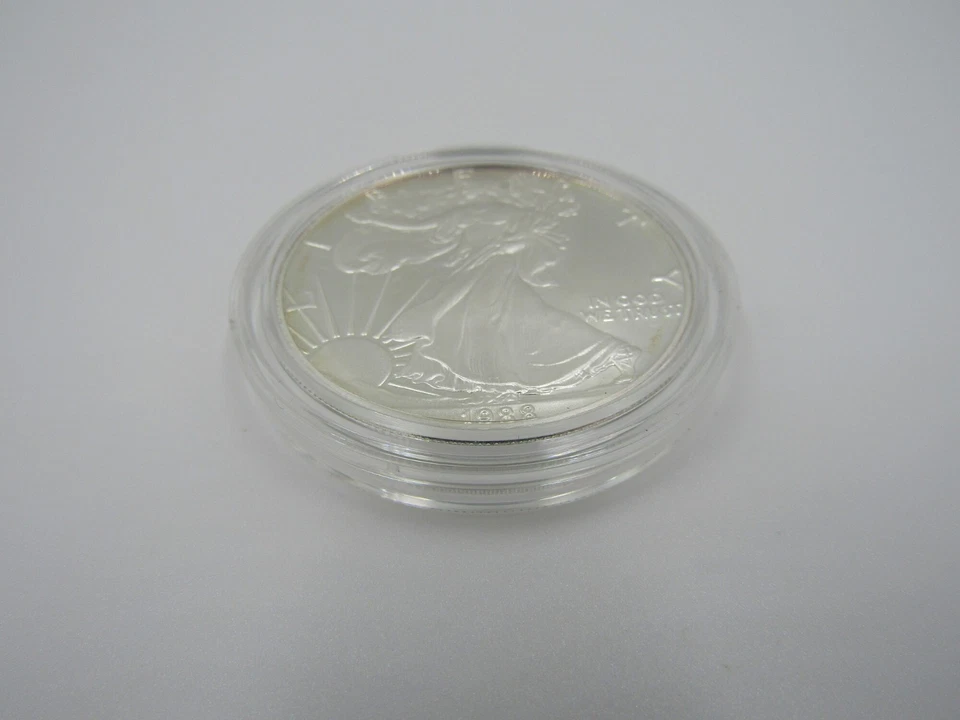 1988-S American Silver Eagle Dollar Proof Bullion Coin + COA, Box, Case 1988 S - Image 4 of 4