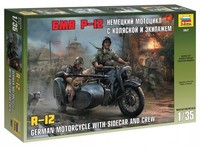 Zvezda 3607 1/35 Deutsches Motorrad Mit Beiwagen Und Besatzung Bausatz