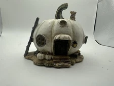White Pumpkin Fairy House #4195