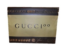 Gucci 100 Luxury Green, Black  Gold Gift Shopping Bag Empty Size - 18.5x14x6