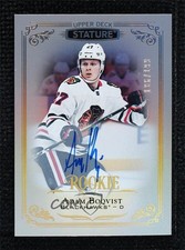 2019-20 Upper Deck Stature Rookies Auto 106/199 Adam Boqvist #102 Auto pn6