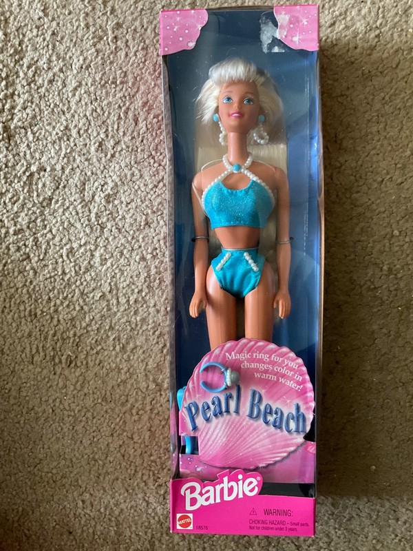 Pearl Beach Barbie Doll - Magic Color Changing Ring - 1997 -Mattel - FREE SHIP