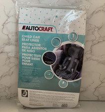 Autocraft Child Car Seat Liner Protector Gray White Stars NEW