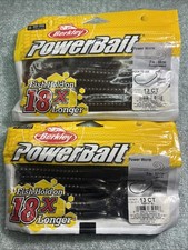 2 Bags of Berkley PowerBait Power Worms 7 inch 13 pack..26 Total worms *NEW*