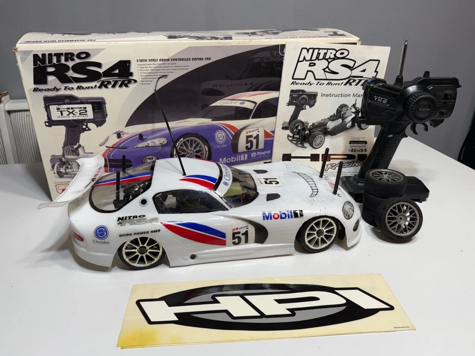 HPI Nitro RS4 Dodge Viper 4WD RC Car assembled Purple Chassis + Remote An Box - Image 4 of 4