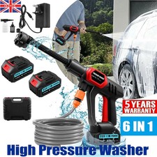 6 in 1 Nozzle Handheld Power Cleaner Water Gun Cordless Portable Pressure Washer