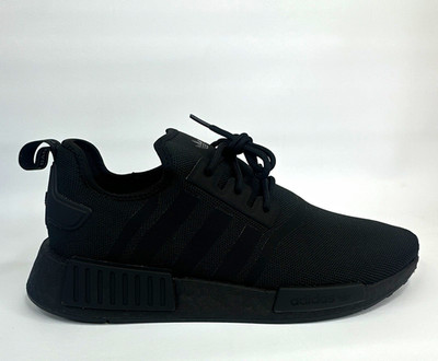 adidas NMD_R1 Primeblue Triple Black Knit Low Top Sneakers GZ9256 Men Size 10.5