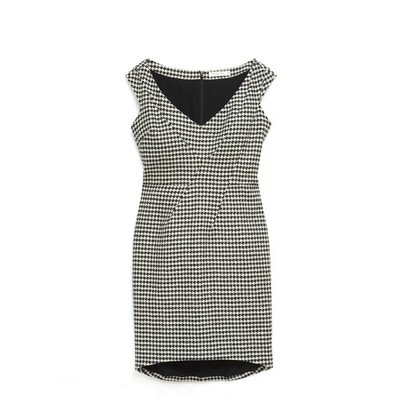 Christian Dior by Raf Simons FW13 Robe FR42 Black White Wool Dress US12