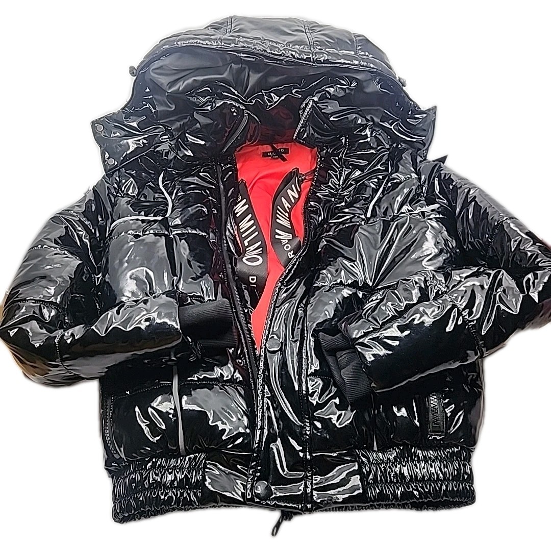 Milano Di Rouge Elliot Puffer Coat Black Size XXS. Zipper Needs Repair. Read