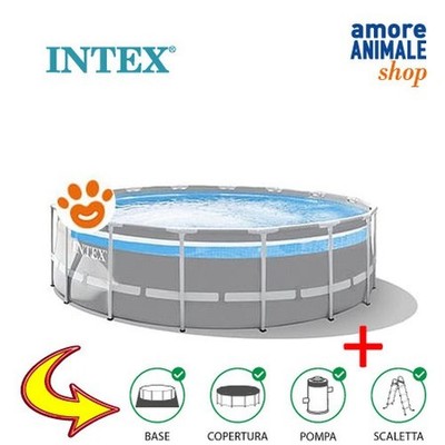 Intex Prism Rundpool Prisma Clearview Premium Ø488x122 cm Art. 26730