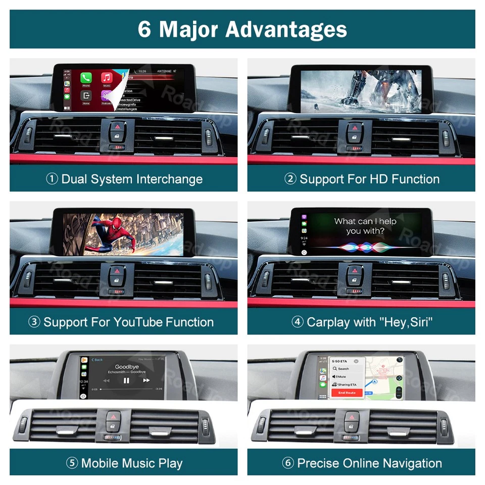 Wireless CarPlay Android Auto Für BMW 3 4 Series F30 F31 F32 F33 F34 F35 F36 DE - Bild 3 von 4