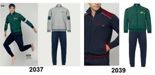 NUOVO TUTA UOMO GIOVANILE INVERNALE FELPA CON ZIP PANTALONE CON POLSINI LOTTO