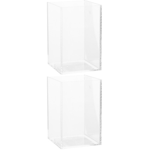 2 PEZZI Scrivania Pesciera Ufficio Plastica Trasparente Piccolo Acrilico Betta Decor - Foto 8 di 12