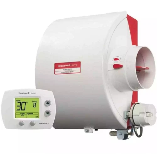 Honeywell HE280D Flow-Through Bypass Whole House Humidifier & Digital Thermostat
