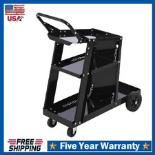 3 Tier Welding Cart, Heavy Duty Welder Cart 220 Lbs for MIG TIG Plasma Cutter