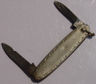 Vintage Gentleman's or Ladies Gold Top Fob Pocket Knife with Crest Shield — photo 6