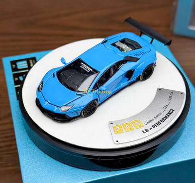 ZD PGM 1:64 Blue Aventador LP700-4 LB Round Sports Model Diecast Metal Car BN