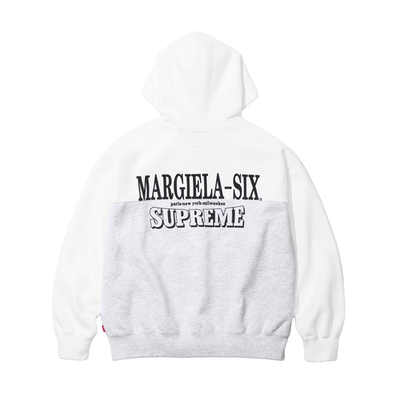Supreme MM6 Maison Margiela Eagle Zip Up Hooded Sweatshirt White