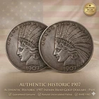 2 Pcs 1907 Indian Head $10 Gold Coin Antique Liberty US Eagle Coins Rare Lot