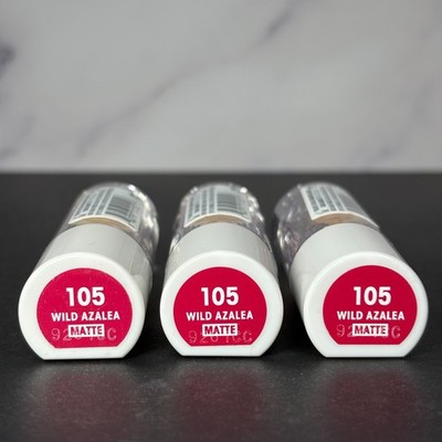3 PACK FLOWER Beauty Petal Pout Lip Color Lipstick -  105 Wild Azalea NEW