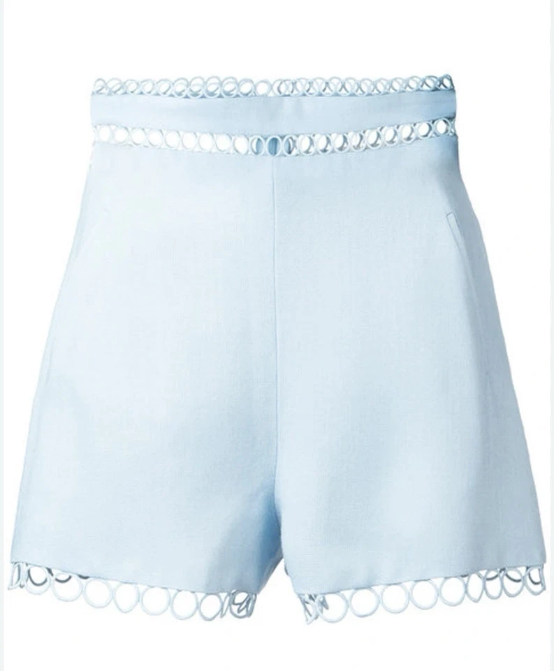 Shorts Zimmermann tamanho 2 AU 12/EUA 8 Winsome Circle Powder designer azul - Imagem 2 de 4