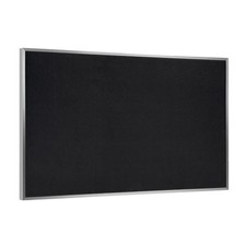 Pemberly Row 2' x 3' Rubber Bulletin Board with Aluminum Frame in Black