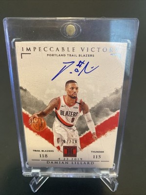 Damian Lillard Impeccable Victory /10 Auto 