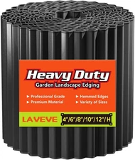 LAVEVE Corrugated Metal Garden Edging 6" x 40Ft, Landscape Edging Border for ...