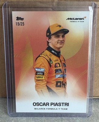 2026 Topps Formula 1 Oscar Piastri Orange Parallel #/25 McLaren F1 Rare SP 15/25