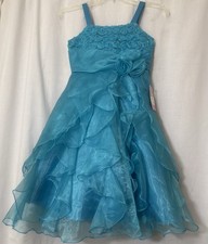 Girl  s Dress Ruffle Skirt Flower Girl Wedding Pageant Dress Princess Gown Size 8