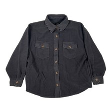 Vintage Billabong Jacket Mens Medium Gray Fleece Shirt Shacket Button Front Y2K