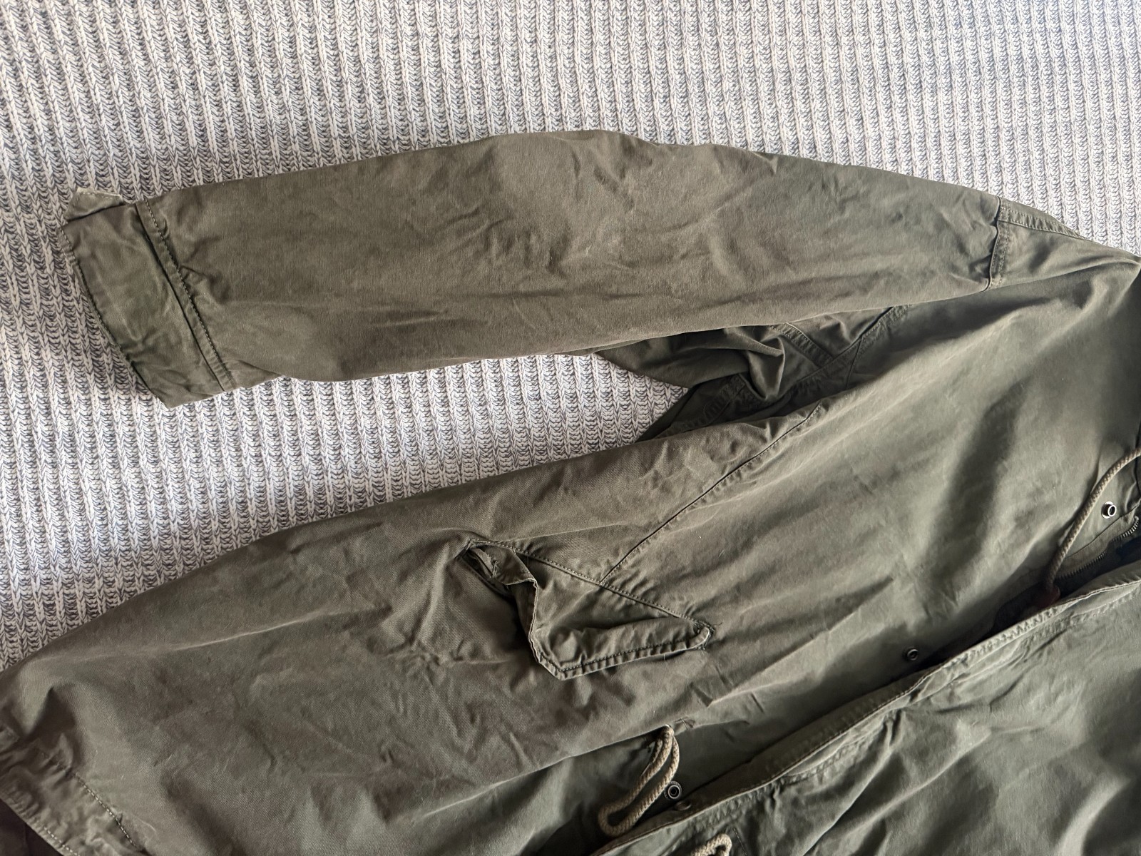 GAP Men’s Large Solid Green Long Jacket – Casual … - image 5