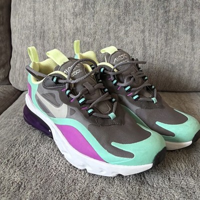 Air Max 270 React Gunsmoke Aurora Atletic Shoes Sneakers 4.5 YOUTH