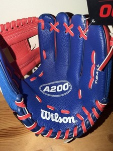 Wilson Baseball/Softball Glove A200 EZ Catch 10" Royal Blue Red RHT