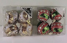 Elegant Sequin  Beaded Christmas Ball Ornaments Set of 8 never Used.