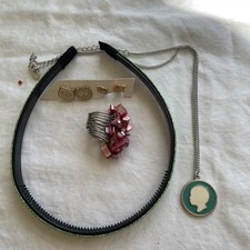 Girls Earrings Necklace Headband Ring NWOT