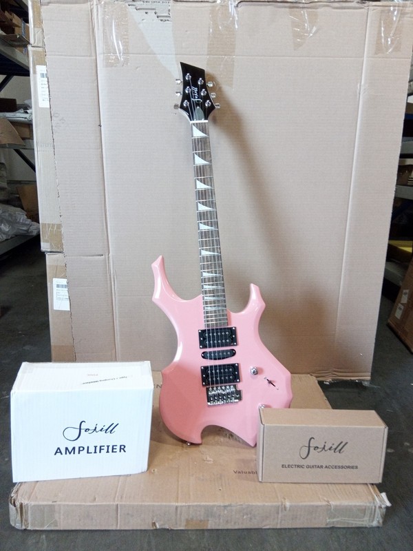 Open Box pink Electric Guitar SET 6 string 1ZG2C0760306253520