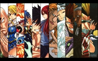 Anime fairy tail collage girls boys dark hair redhead Custom Gaming Mat Desk