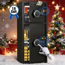 SAFE 6.5 Cu ft Extra Large Safe Box with Dual Door, Drop Slot & Adjustable Shelf