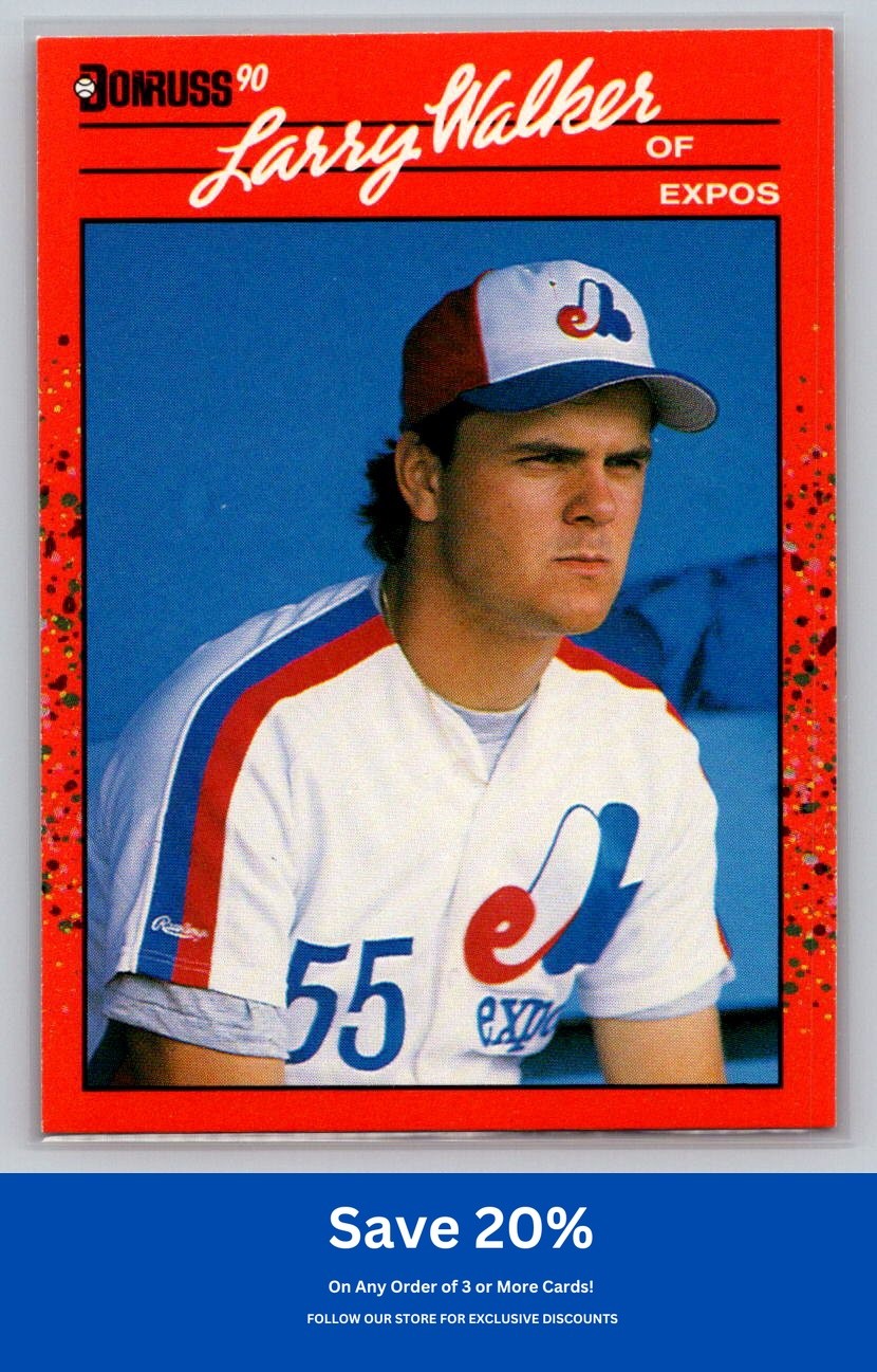 Larry Walker Rookie 1990 Donruss #578 Montreal Expos BC2