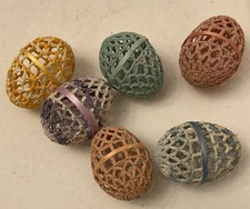 Set Of Six Crocheted Easter Eggs