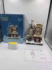 Carole Towne Bates Fire Station Animated Truck Lighted Musical Christmas Village